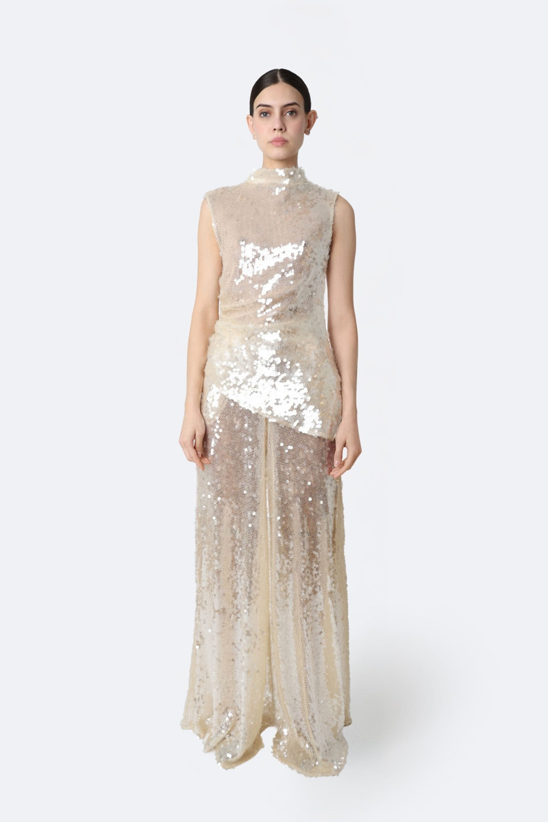 LAPOINTE Mesh Sequin Wide Leg Pant outlook