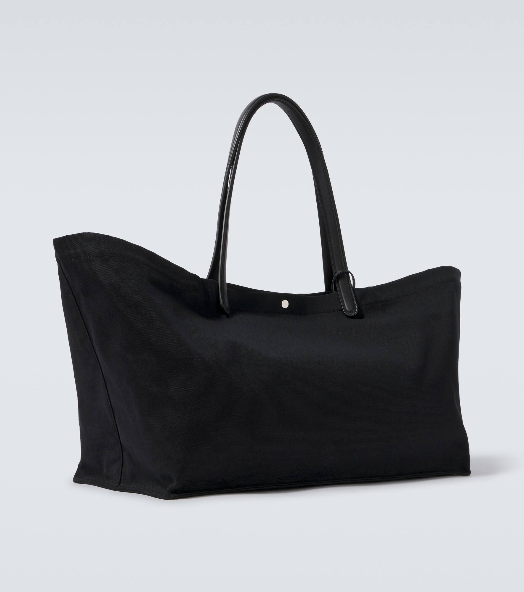 Idaho XL leather-trimmed canvas tote bag - 5