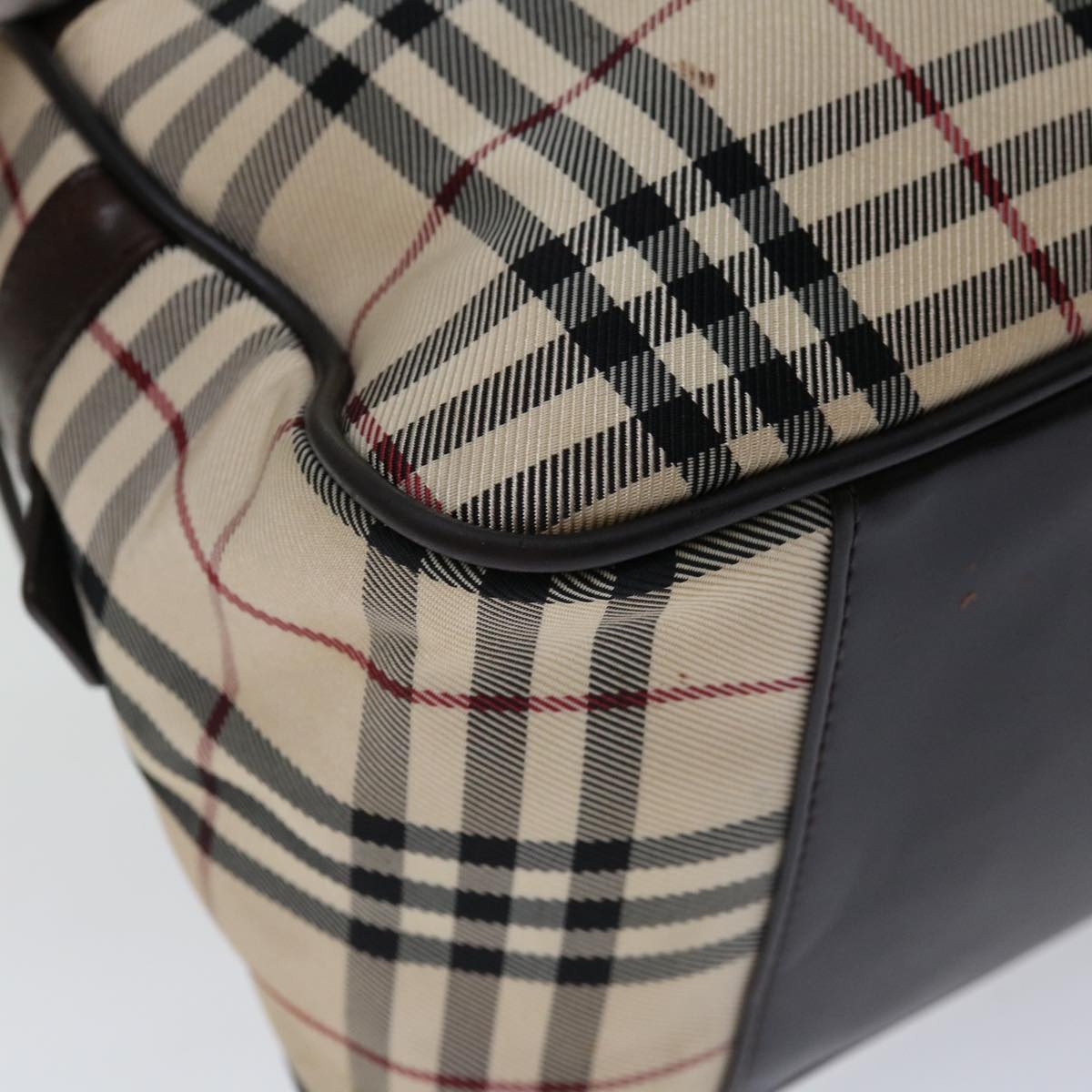 Burberry Nova Check Hand Bag Nylon Beige - 14
