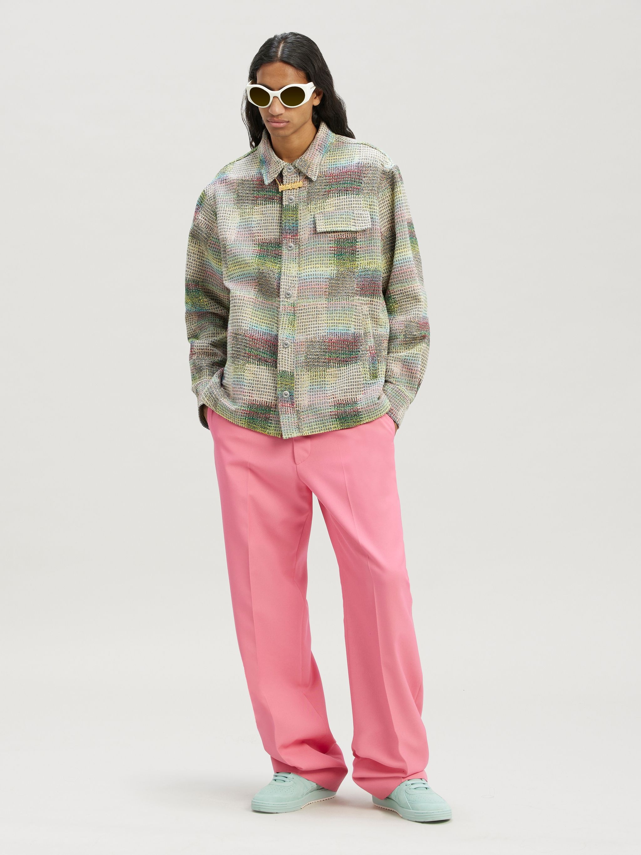 Jacquard Curved Logo Overshirt - 2
