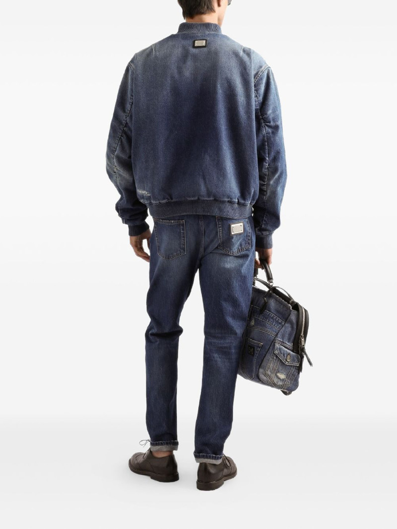 zip-up denim bomber jacket 3