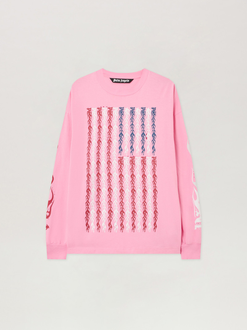 Flames Flag Long Sleeve T-Shirt 1