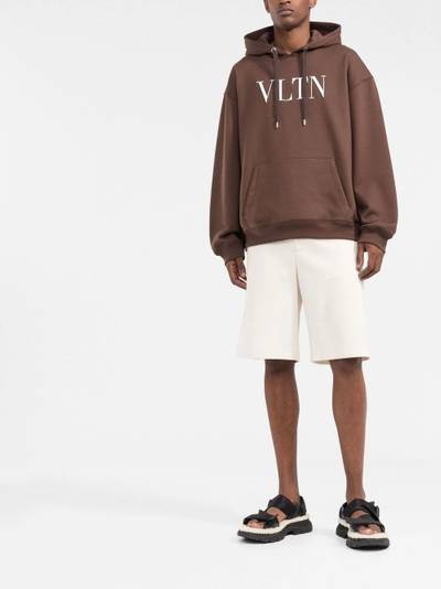 Valentino logo-print cotton hoodie outlook