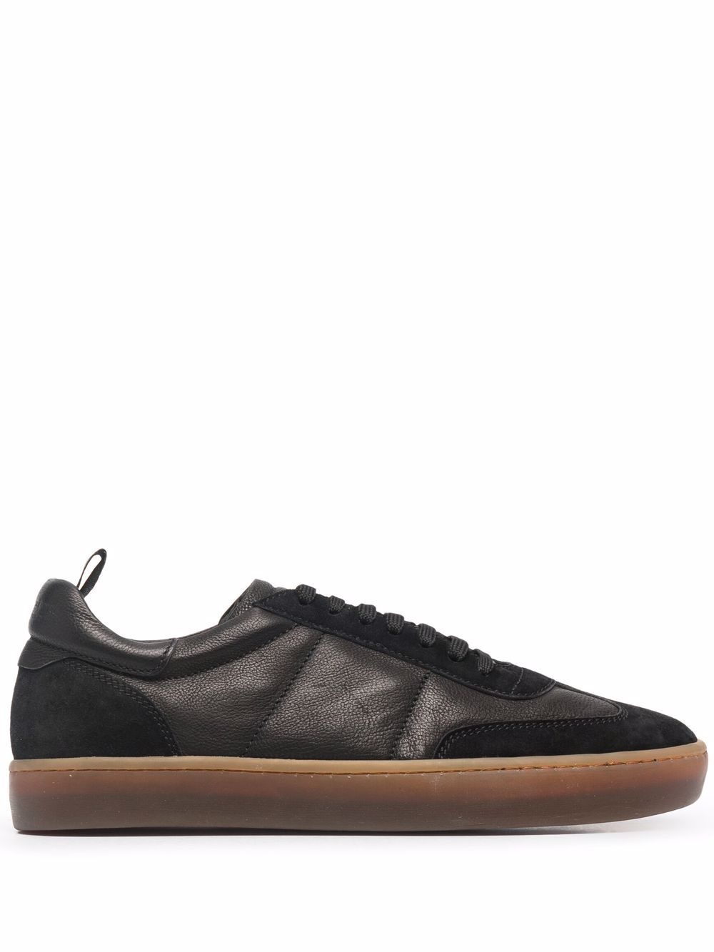 combined leather sneakers - 1