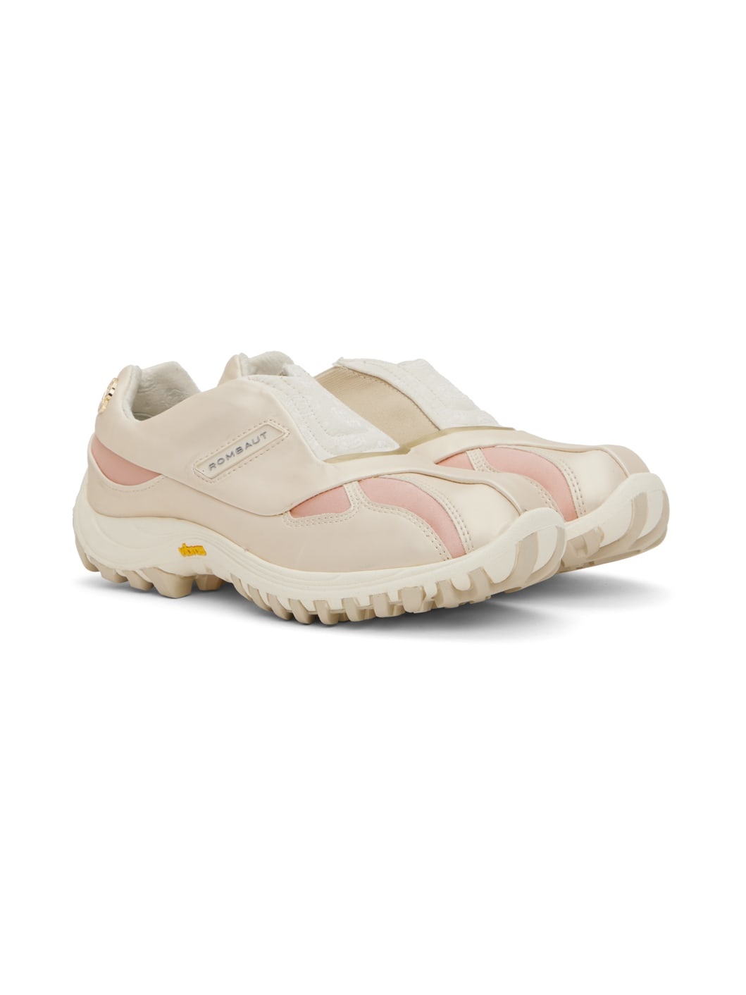 Beige & Pink Neo Sneakers - 4