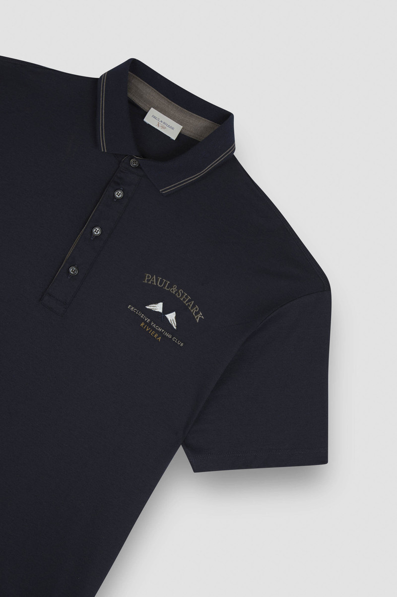 X-SOFT INTERLOCK COTTON POLO SHIRT WITH EMBROIDERY 5