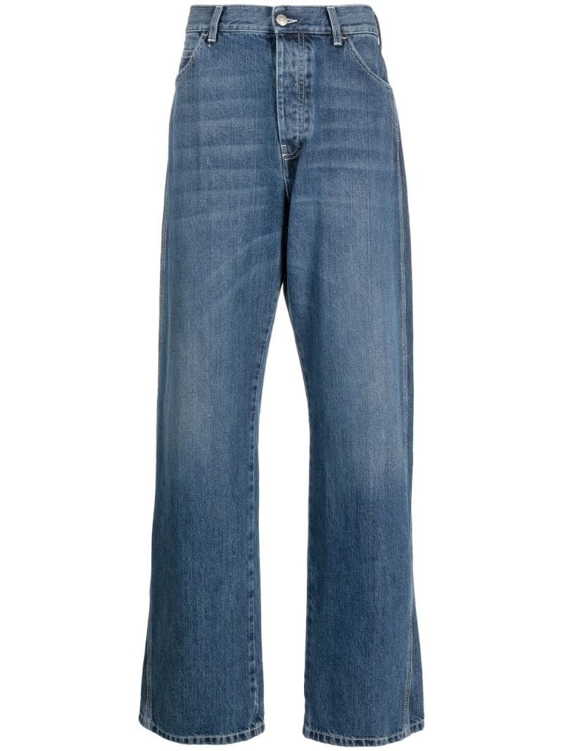 wide-leg panelled jeans - 1