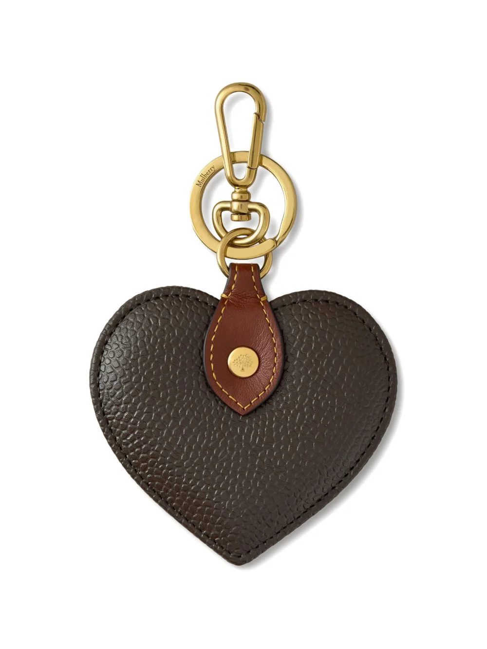 Heart pebble-grain keyring - 1
