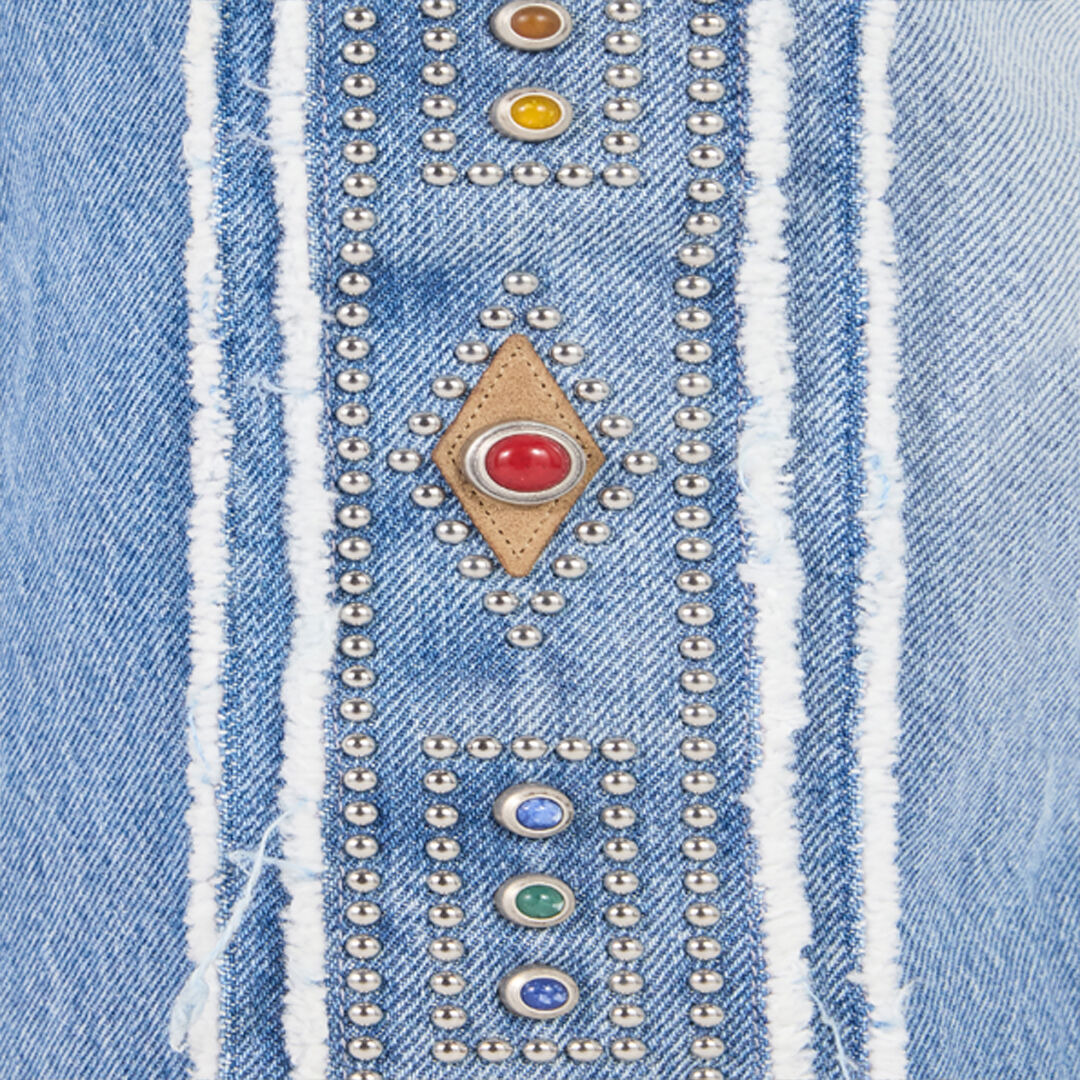 Jeans With Stud And Stone Pattern - 5