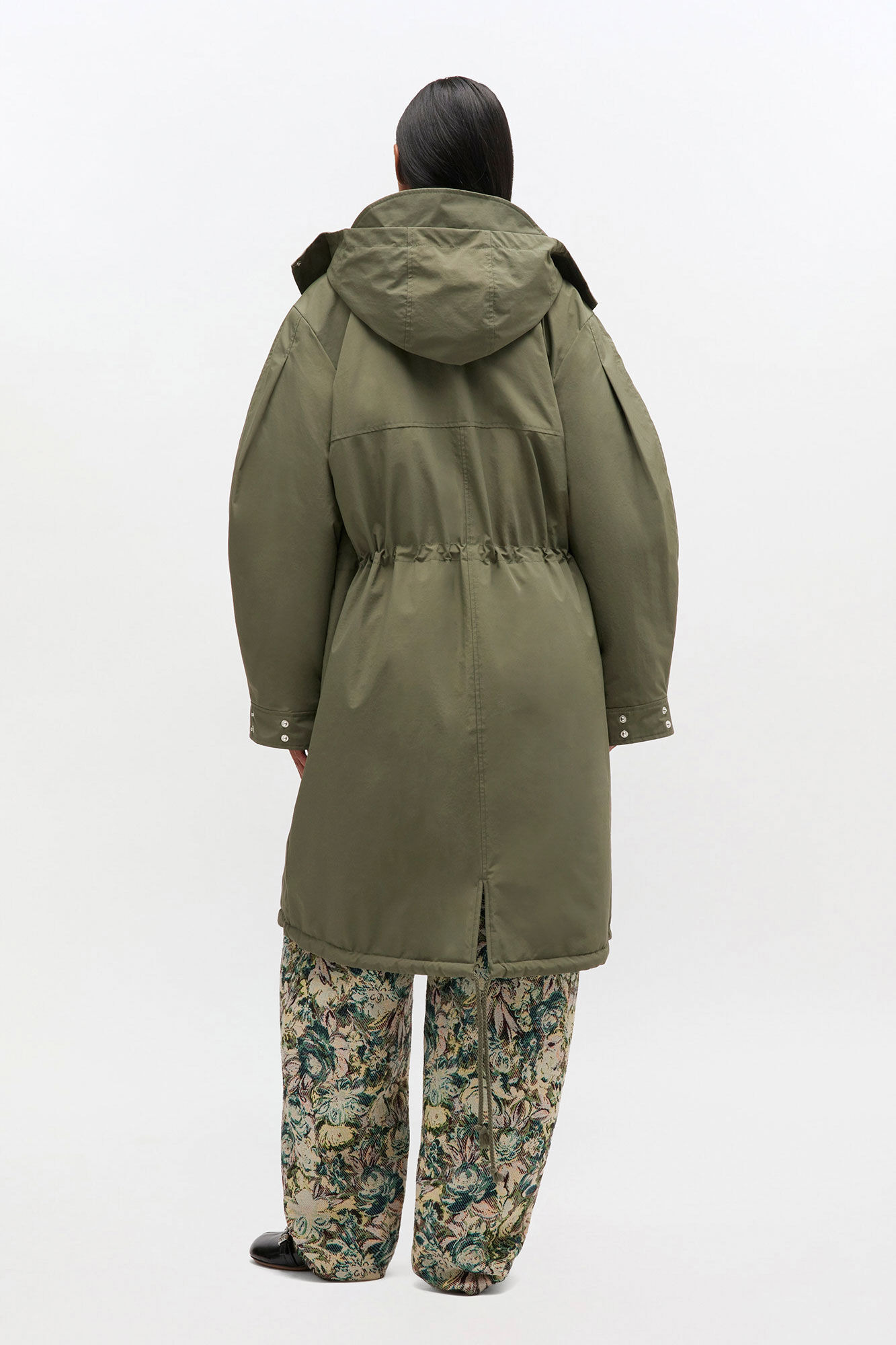 GREEN TRI-LAYER PARKA COAT - 2