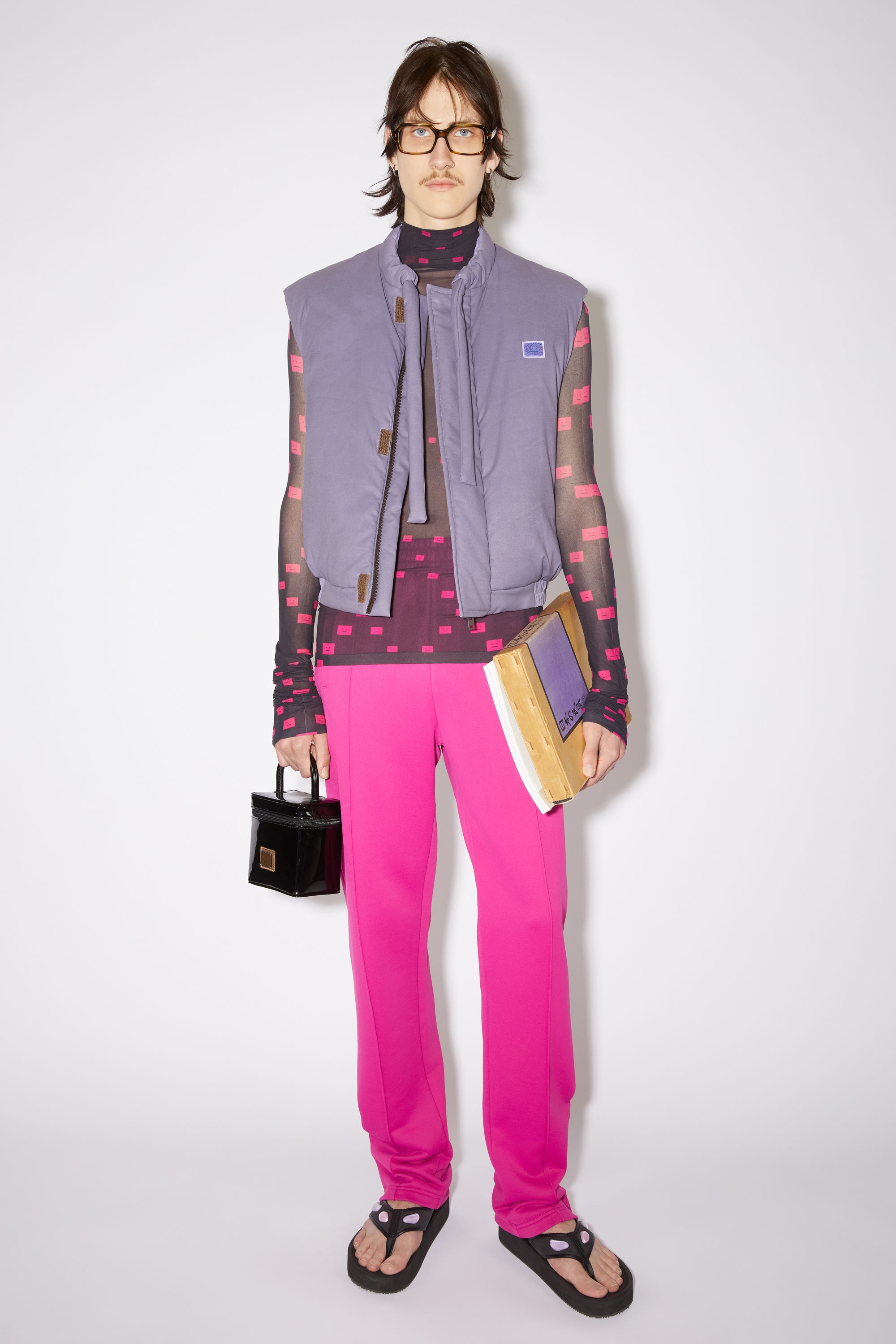Heat reactive gilet jacket - Black/lilac purple - 2