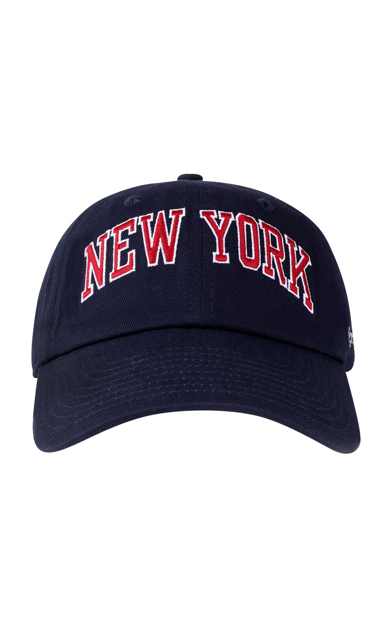 Sporty & Rich New York Cotton Baseball Cap navy outlook