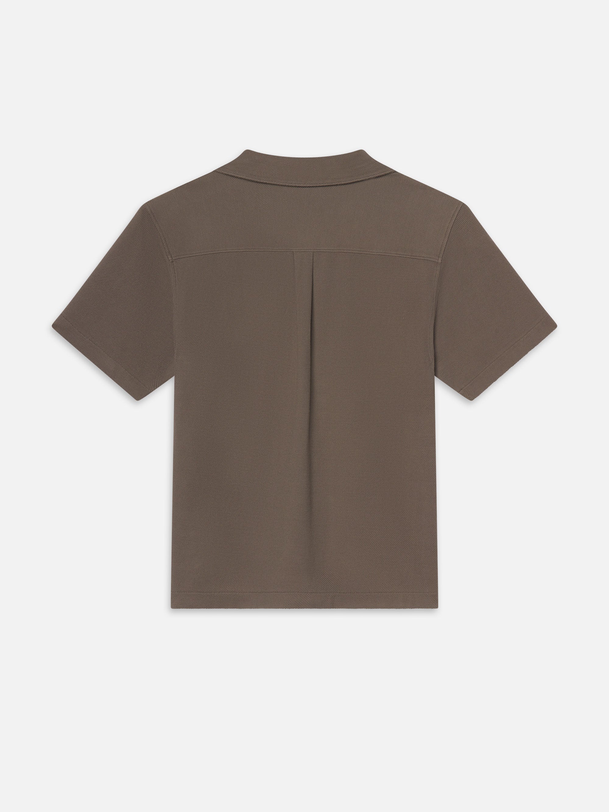 Jacquard Short Sleeve Relaxed Shirt in Dark Sage - 4