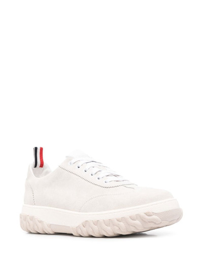 Thom Browne grosgrain-loop trim lace-up sneakers outlook