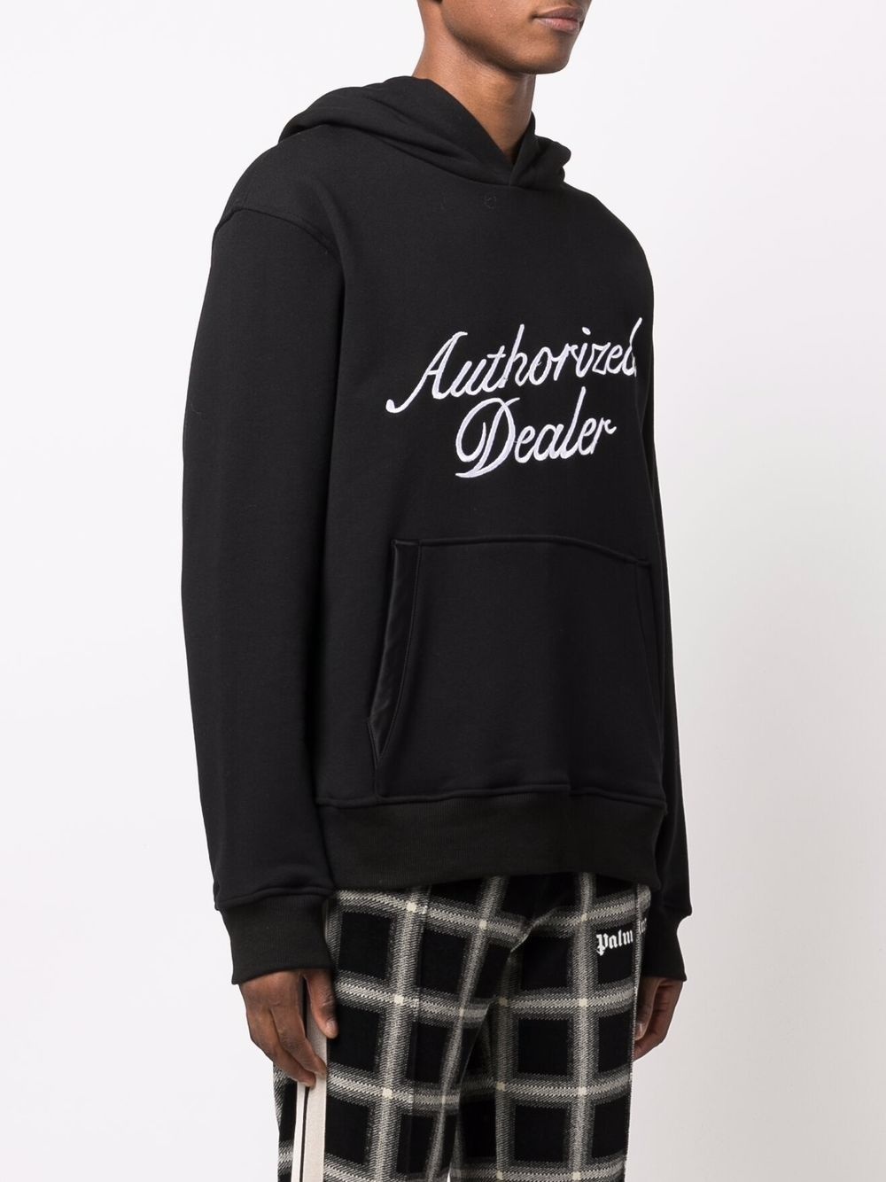 Authorized Dealer slogan-print cotton hoodie - 3