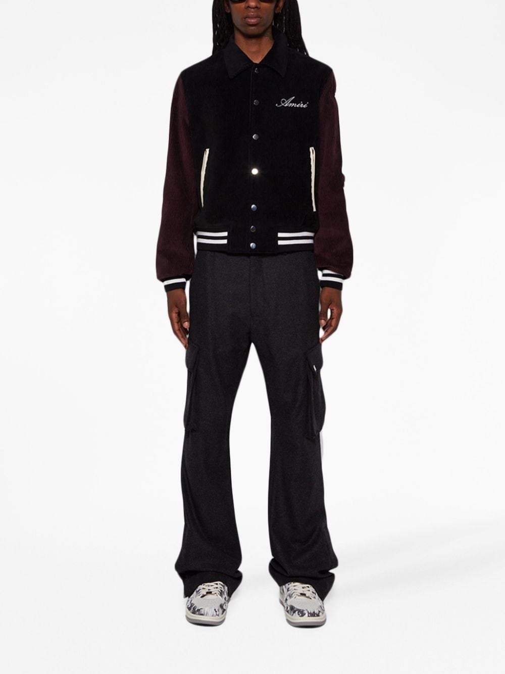 tactical cargo flared trousers - 2