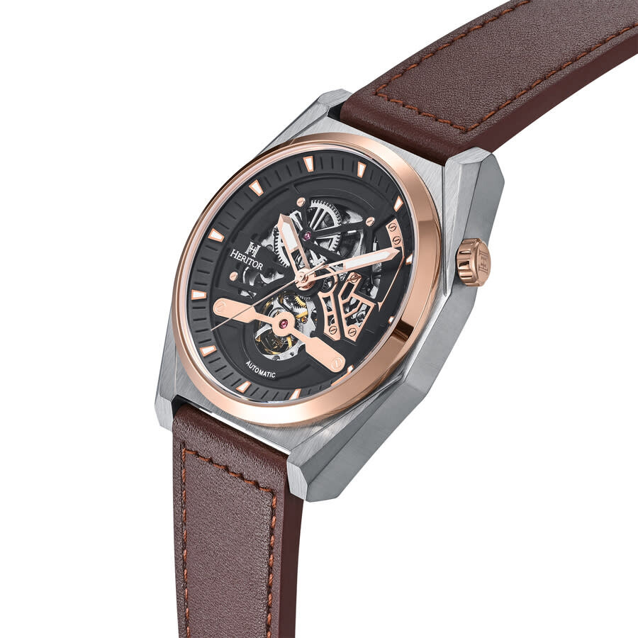 Heritor - Heritor Amadeus Automatic Black Dial Men's Watch HERHS3404 - 2