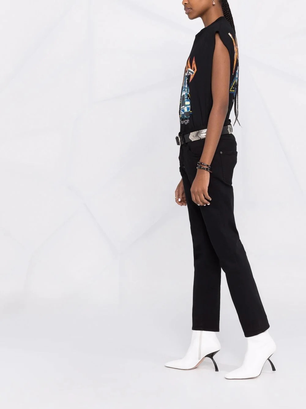logo-patch denim jeans - 6