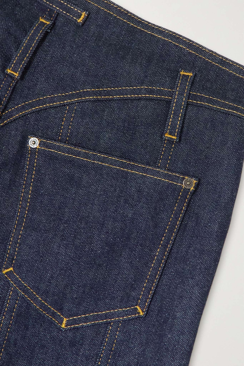 Lace-up low-rise wide-leg jeans 5