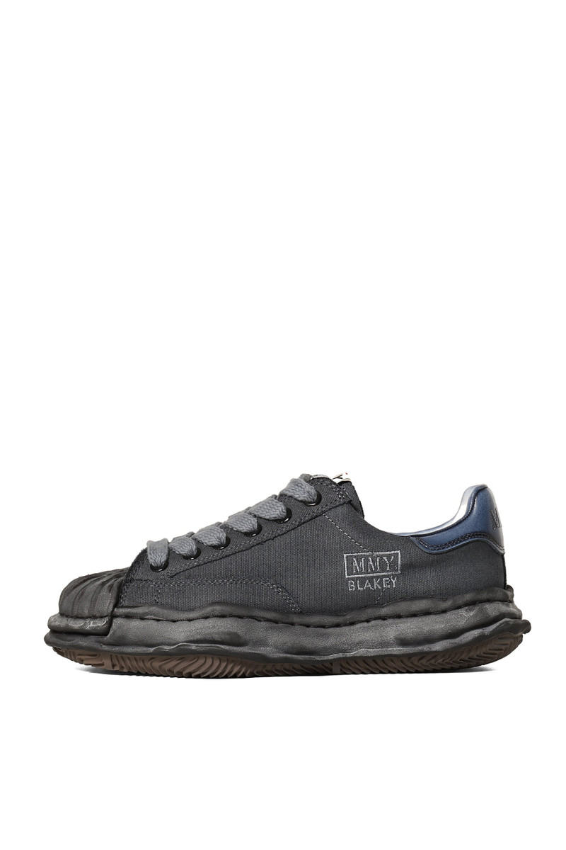 BLAKEY LOW CANVAS GARMENT DYE / BLK BLK - 1