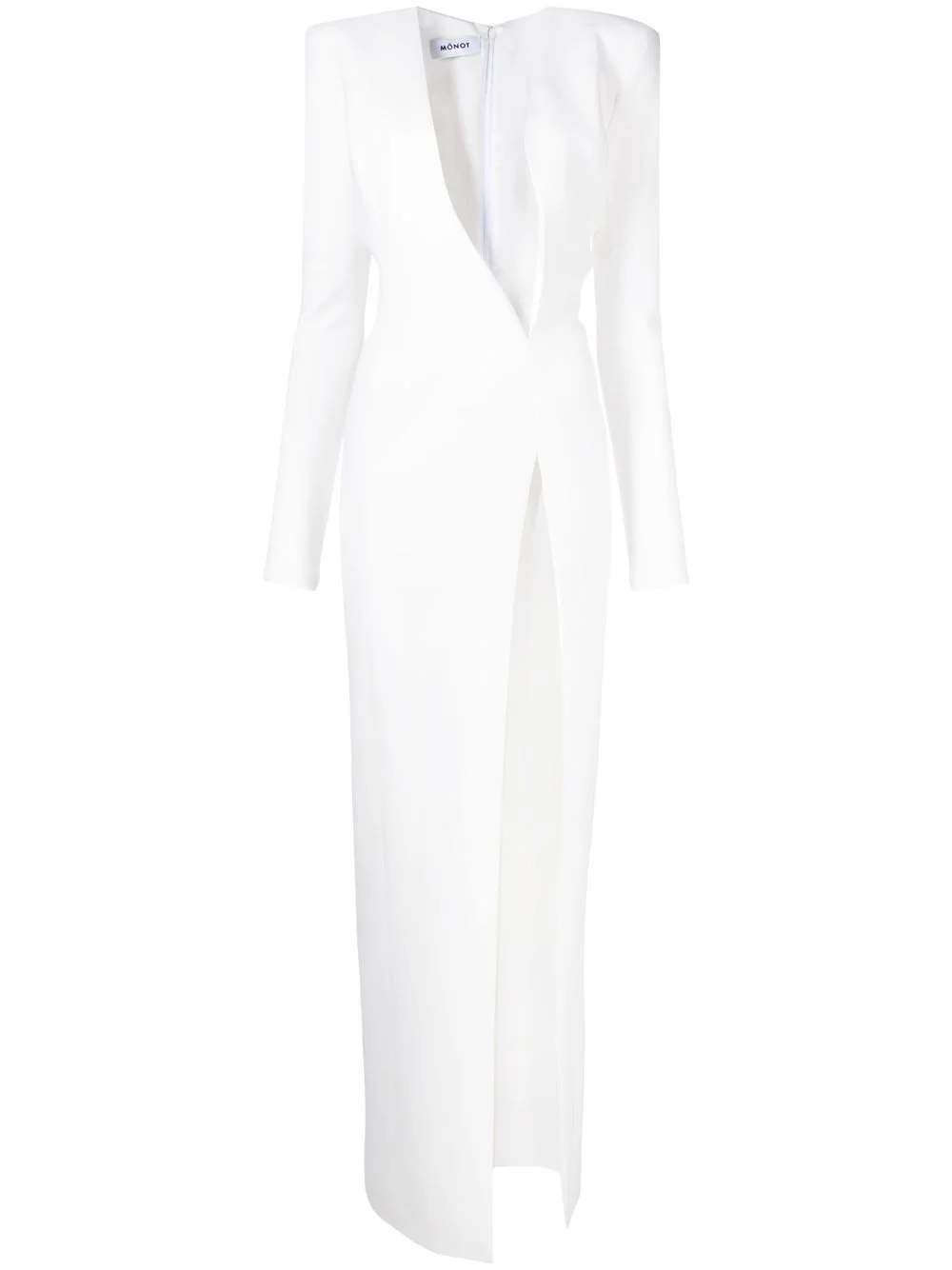 asymmetric V-neck gown - 1