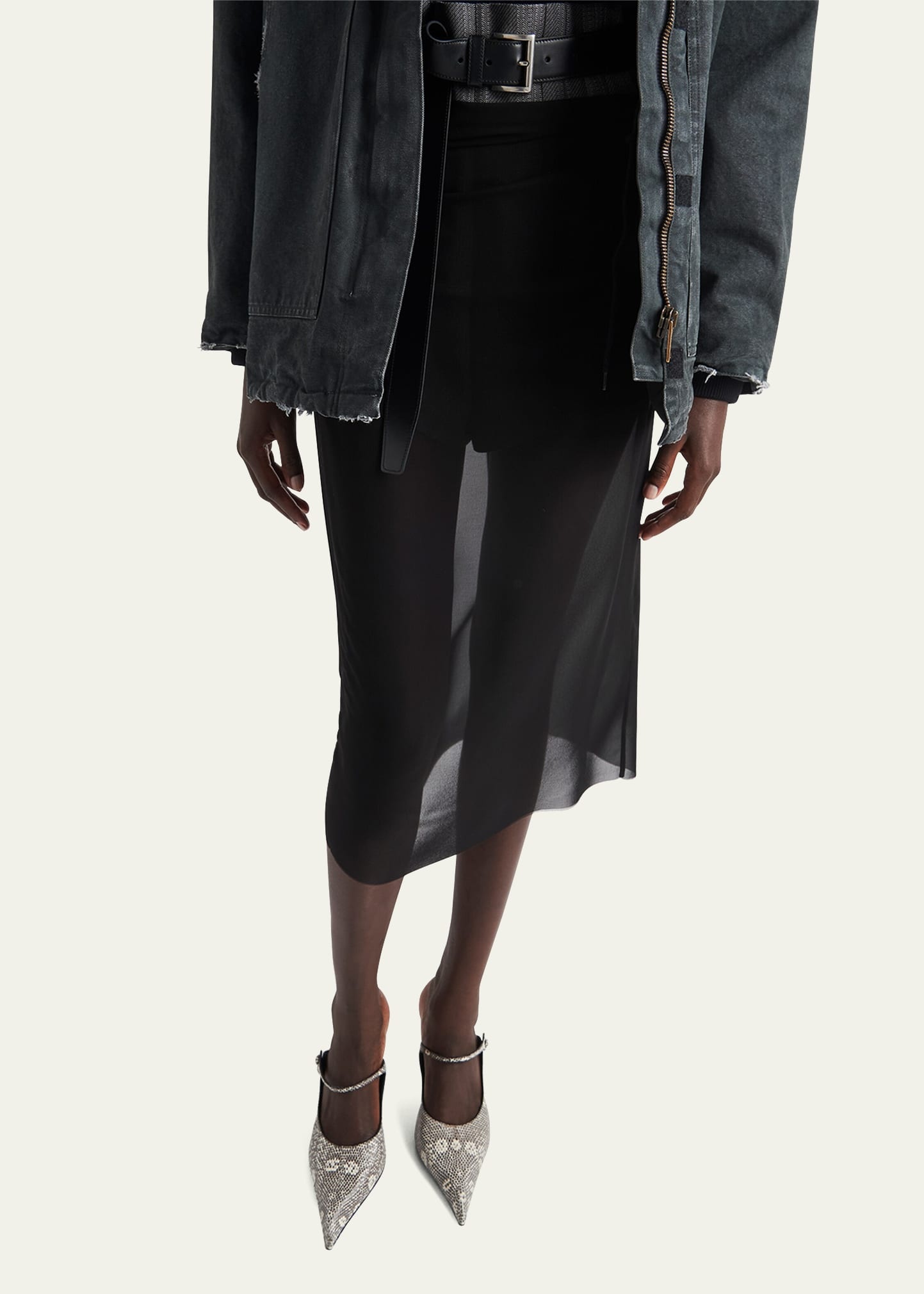 Georgette Midi Skirt - 4