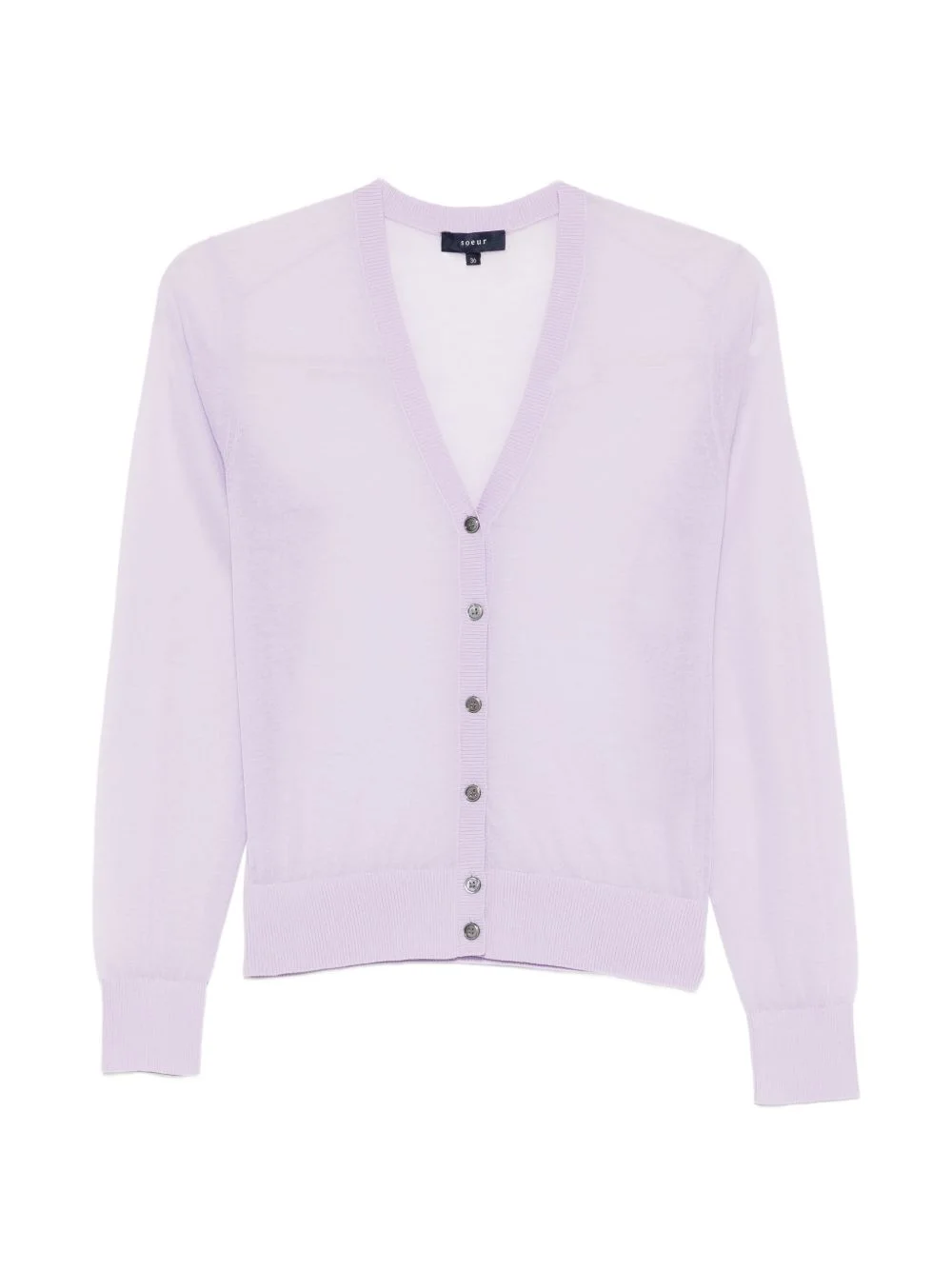 v-neck button cardigan - 1