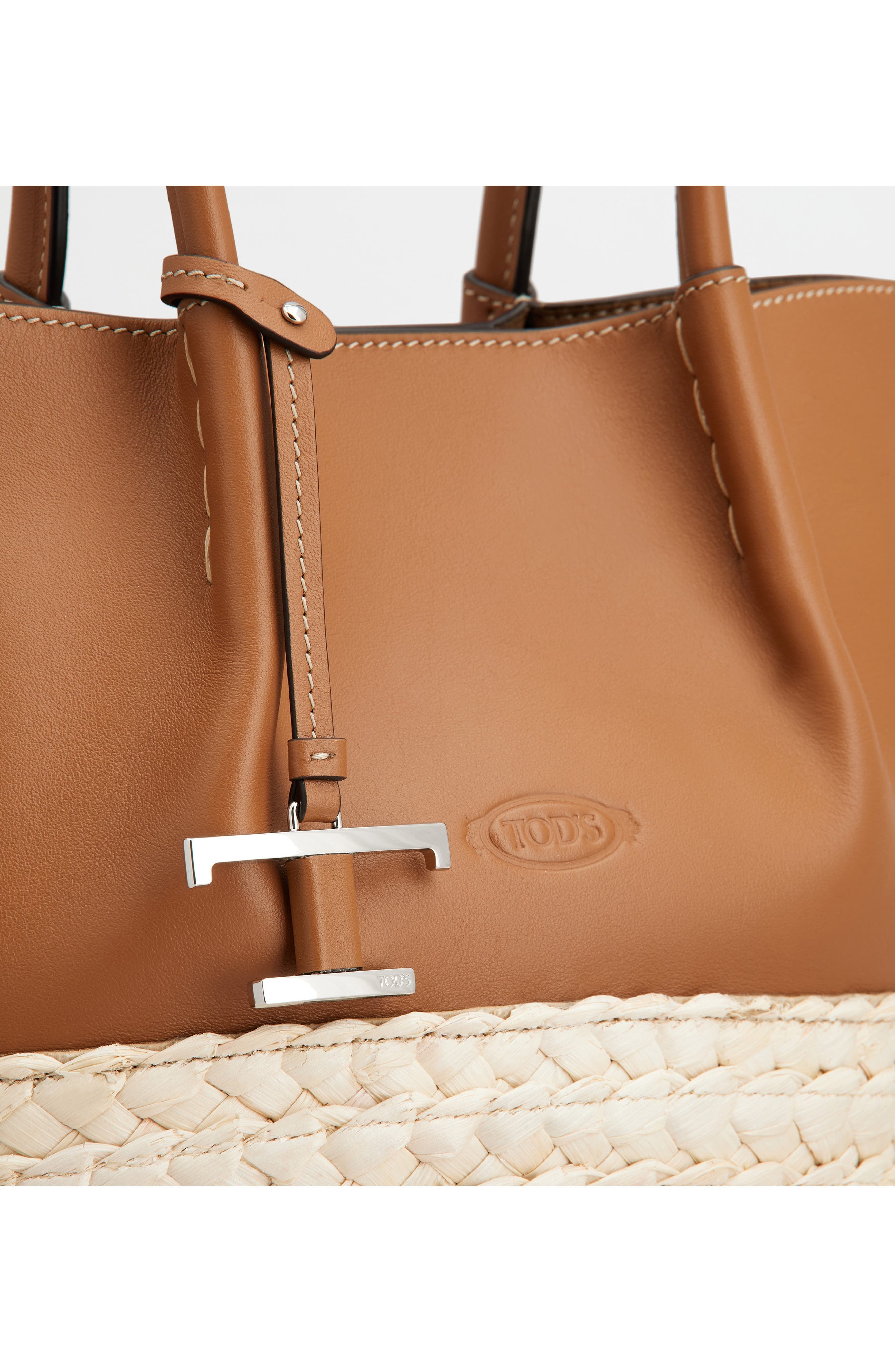 Tod's Small Bux Mixed Media Shopper in Kenia/Naturale at Nordstrom - 4