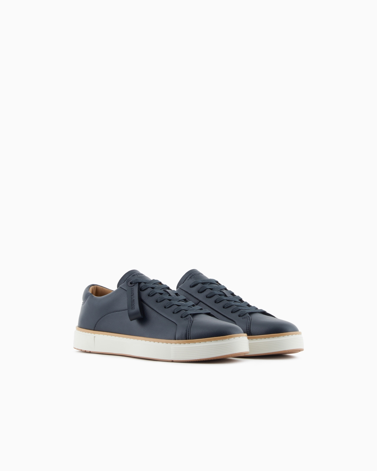 LEATHER SNEAKERS WITH A CONTRASTING WELT - 2