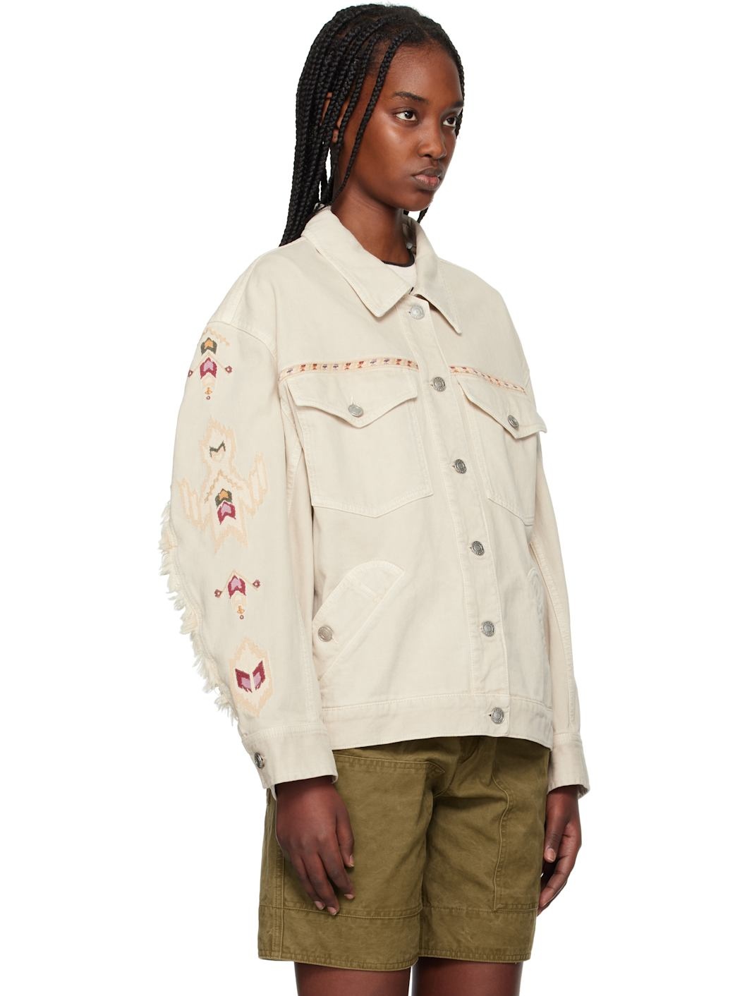 Beige Manona Denim Jacket - 2