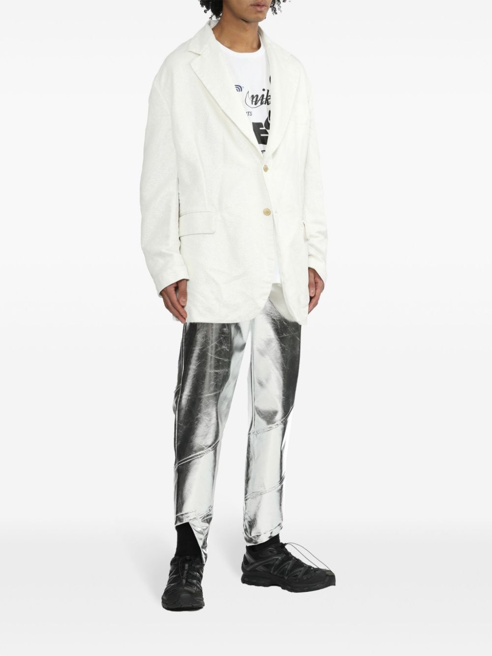asymmetric single-breasted blazer - 2