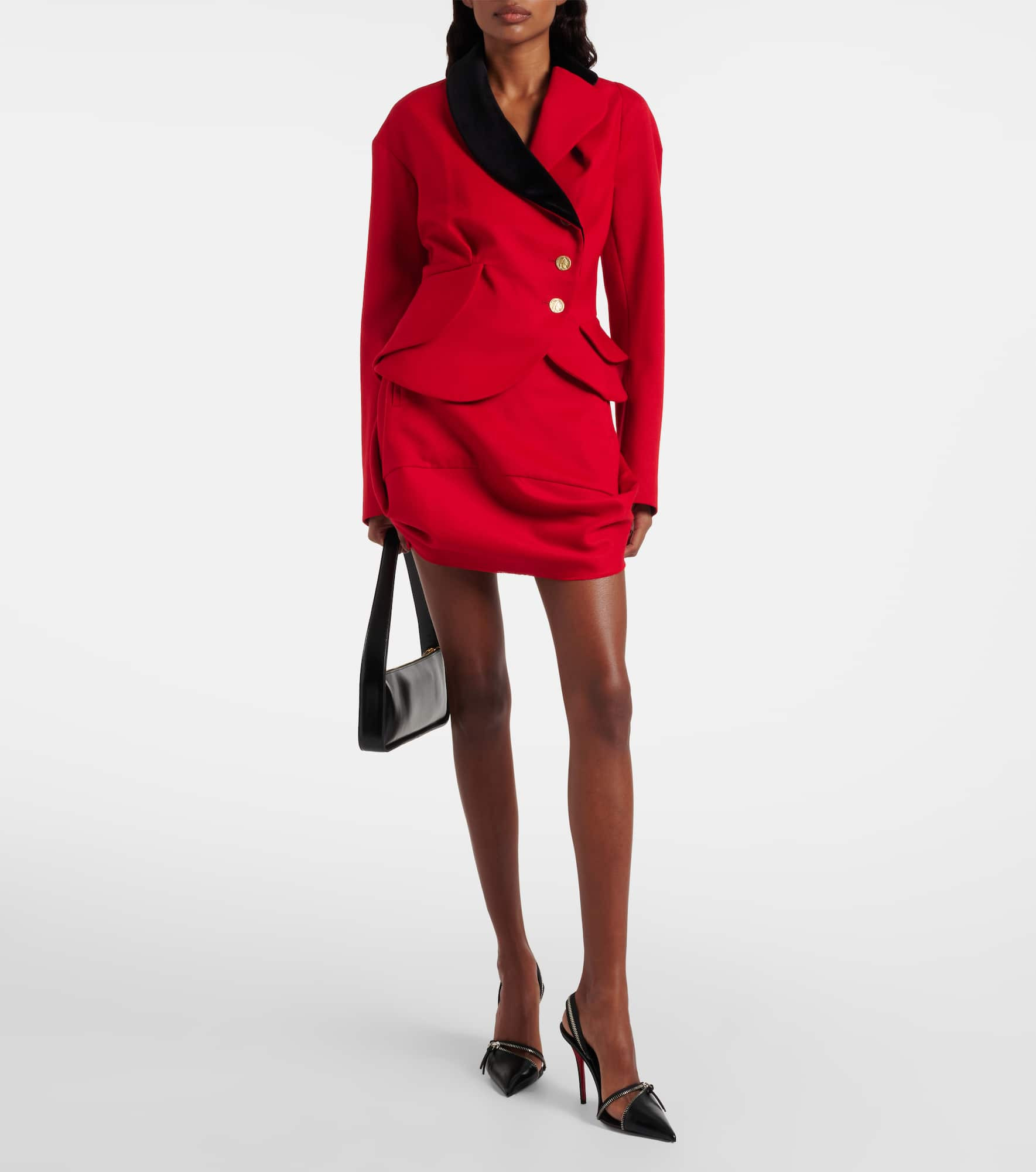 Mini Frame wool miniskirt - 2
