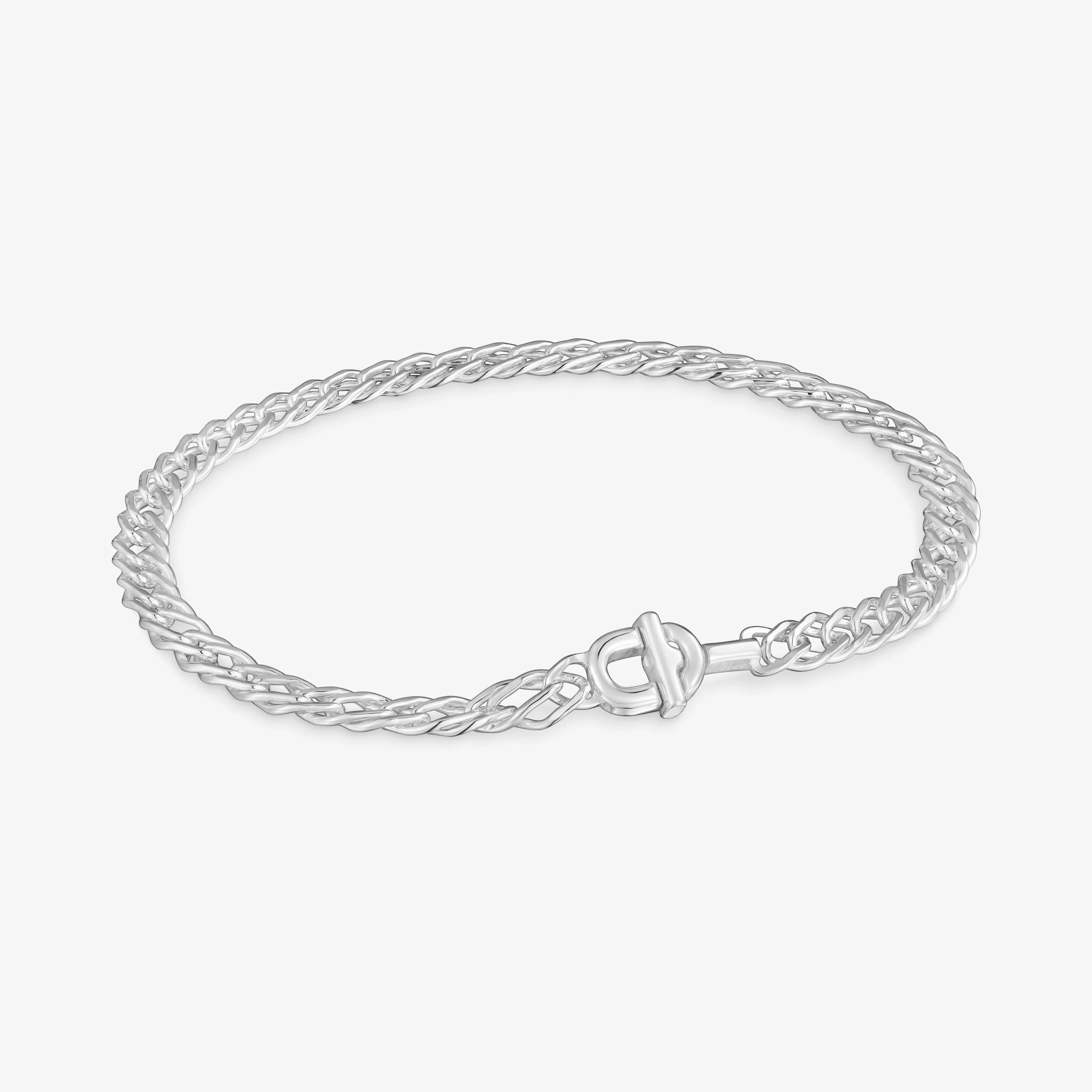 Silver Bracelet with double curb chain TOUS MANIFESTO - 1