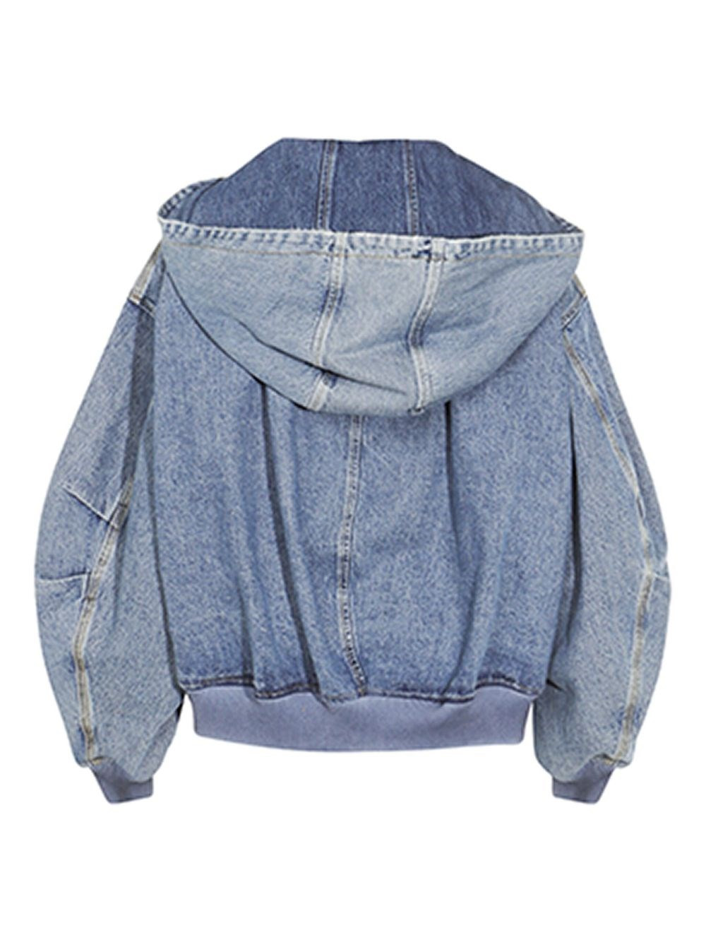 Hooded denim jacket - 3