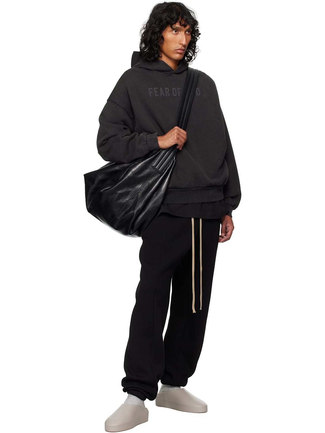 Black French Terry 'Fear of God' Hoodie - 4