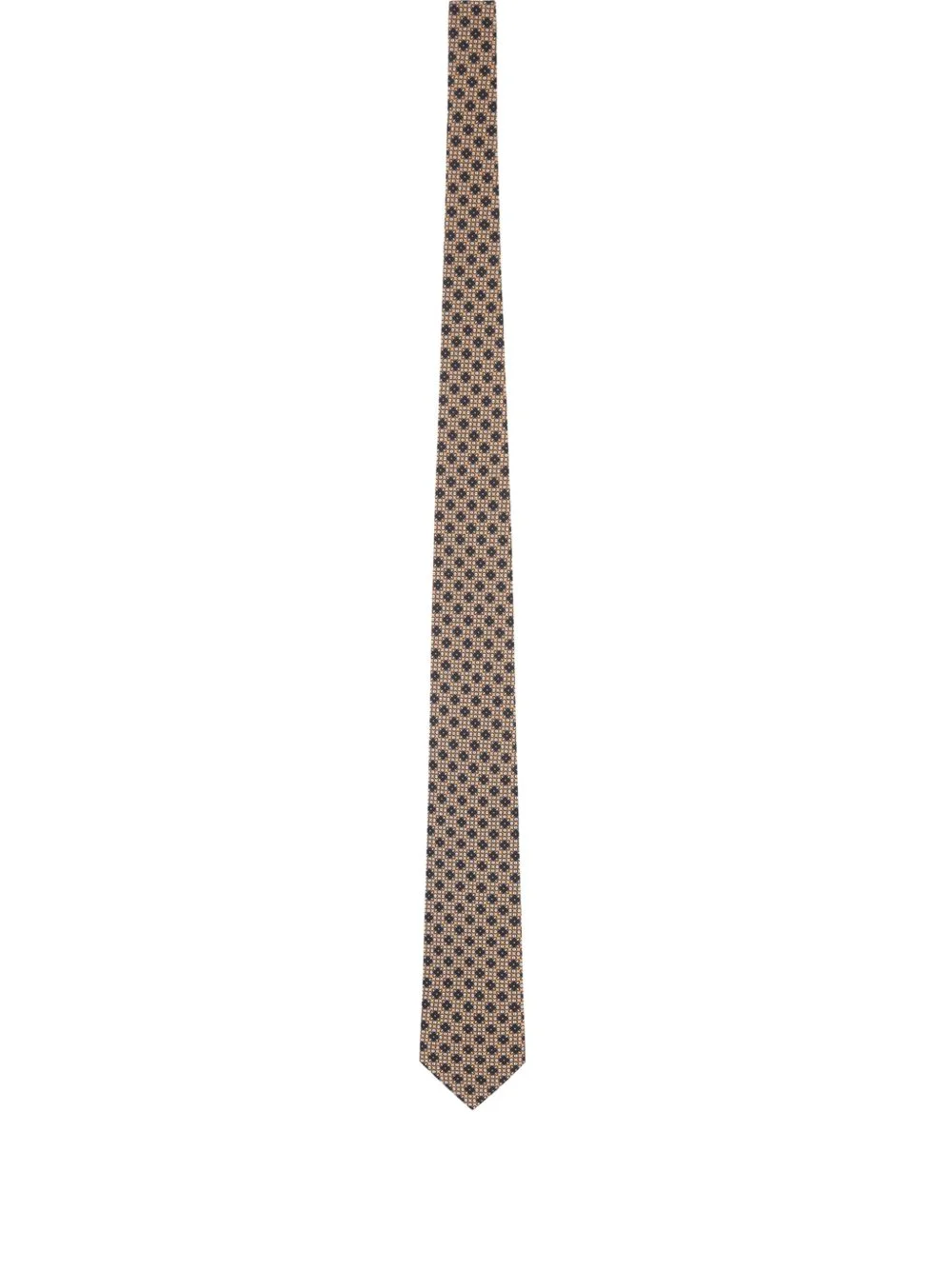 geometric-print pointed tie - 1