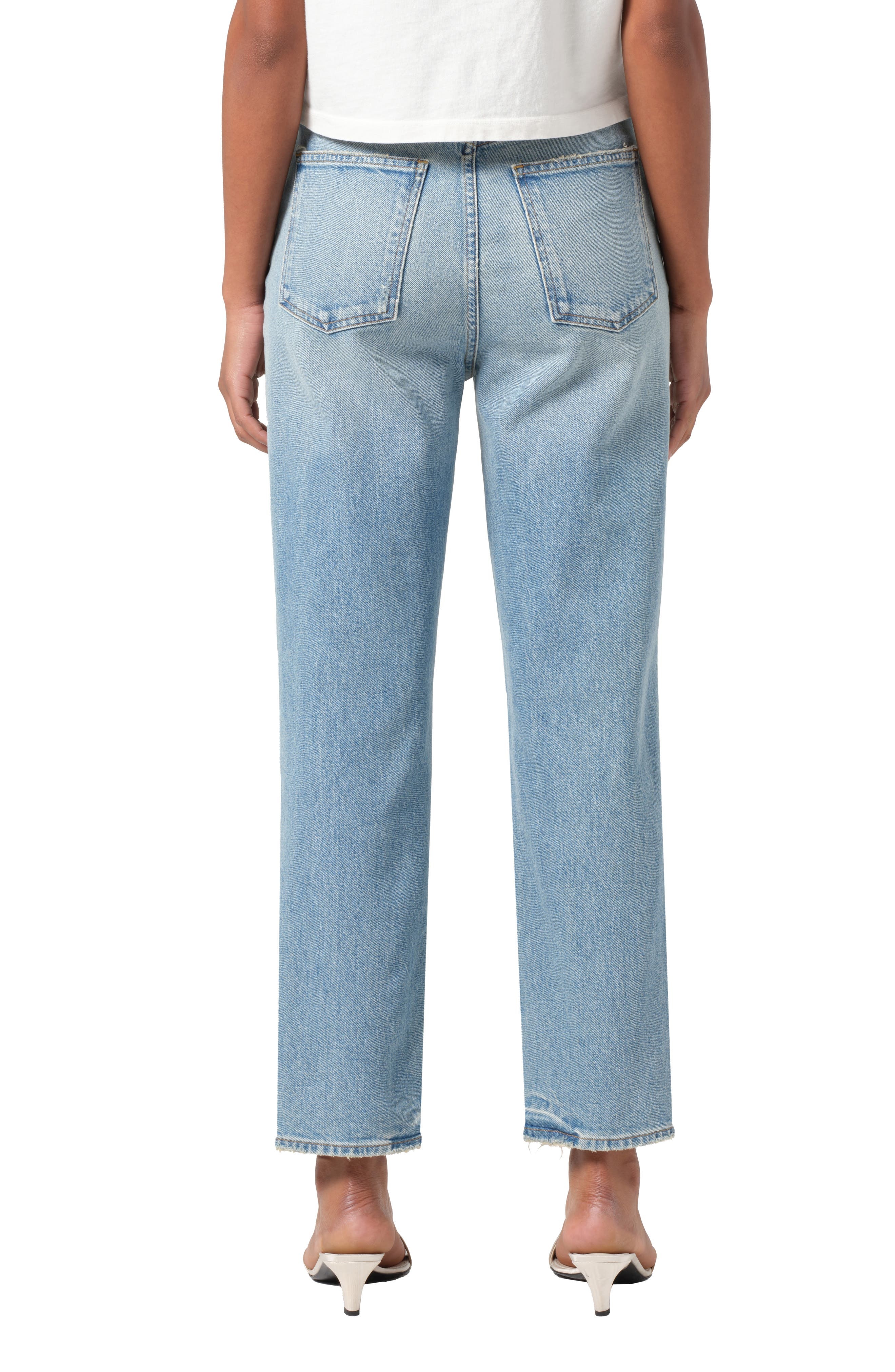 AGOLDE '90s Pinch Waist High Waist Crop Straight Leg Jeans in Ripple at Nordstrom - 2