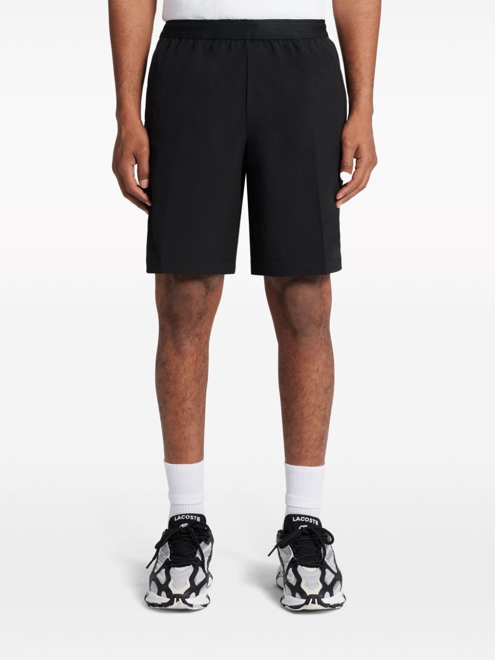 logo-appliquÃ© drawstring shorts - 3