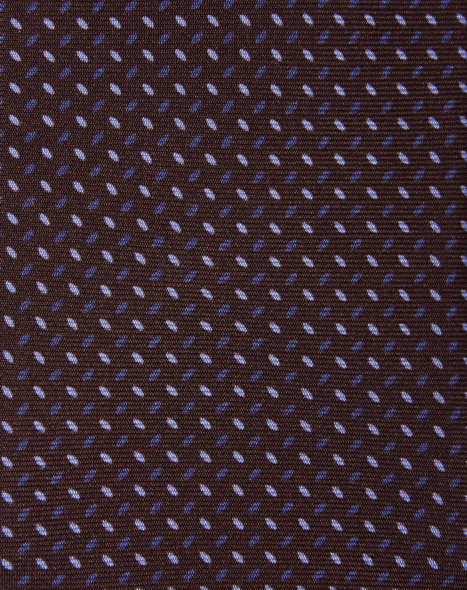 Brown printed silk twill tie - 4