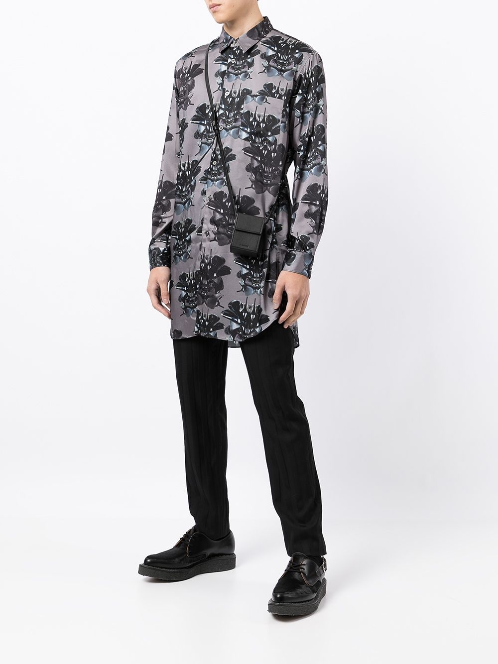 long-sleeved graphic print shirt - 2