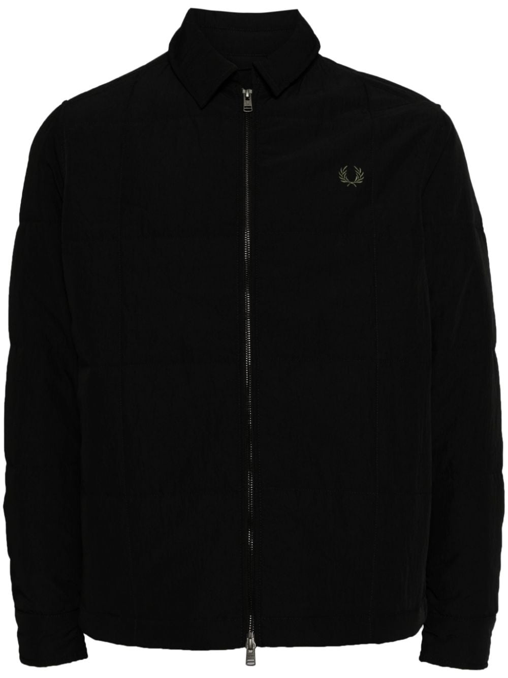 logo-embroidered zip-up jacket - 1