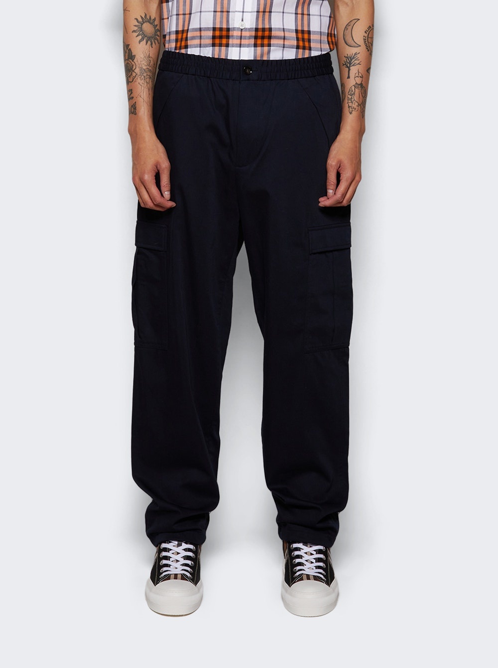 Cotton Cargo Trousers Navy - 3