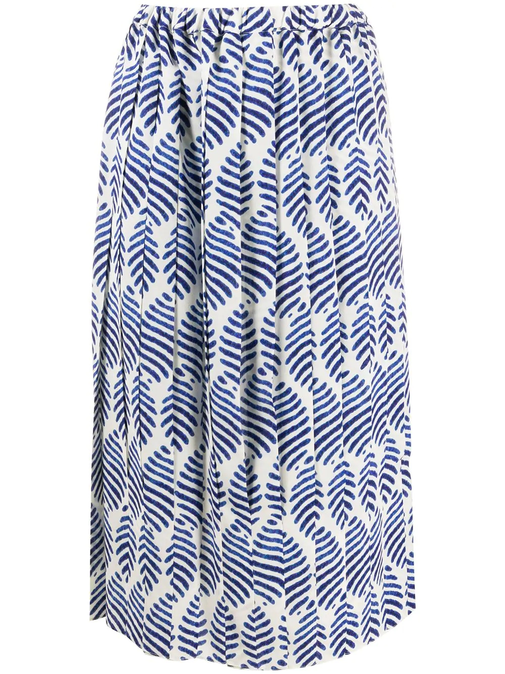 leaf pattern midi skirt - 1