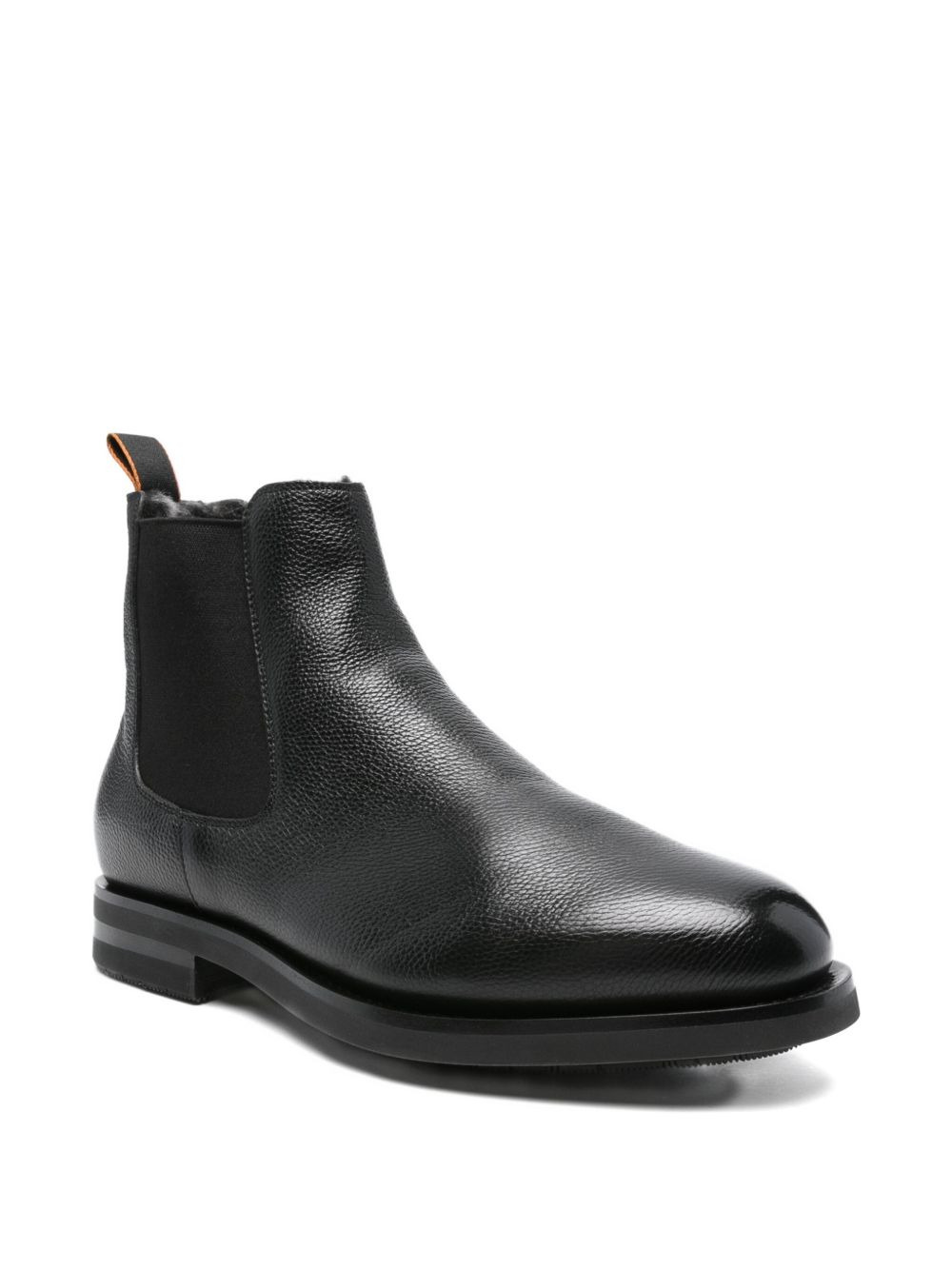 elastic-panel leather boots - 2