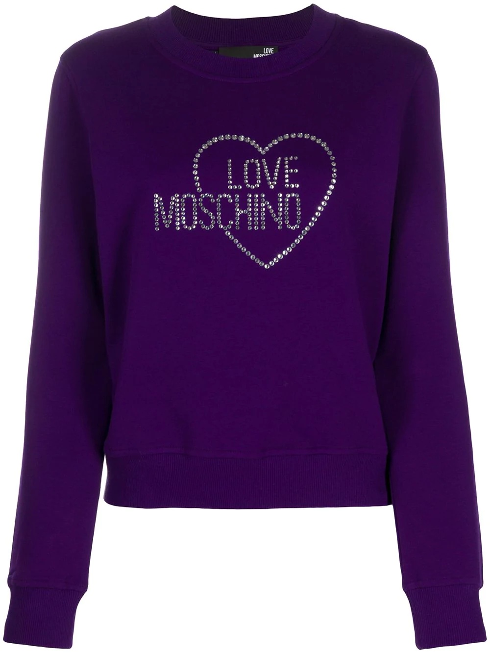 studded logo rib-trimmed sweatshirt - 1