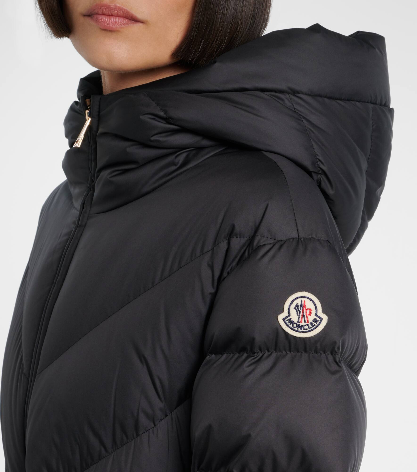 Brosse belted hooded down jacket - 4