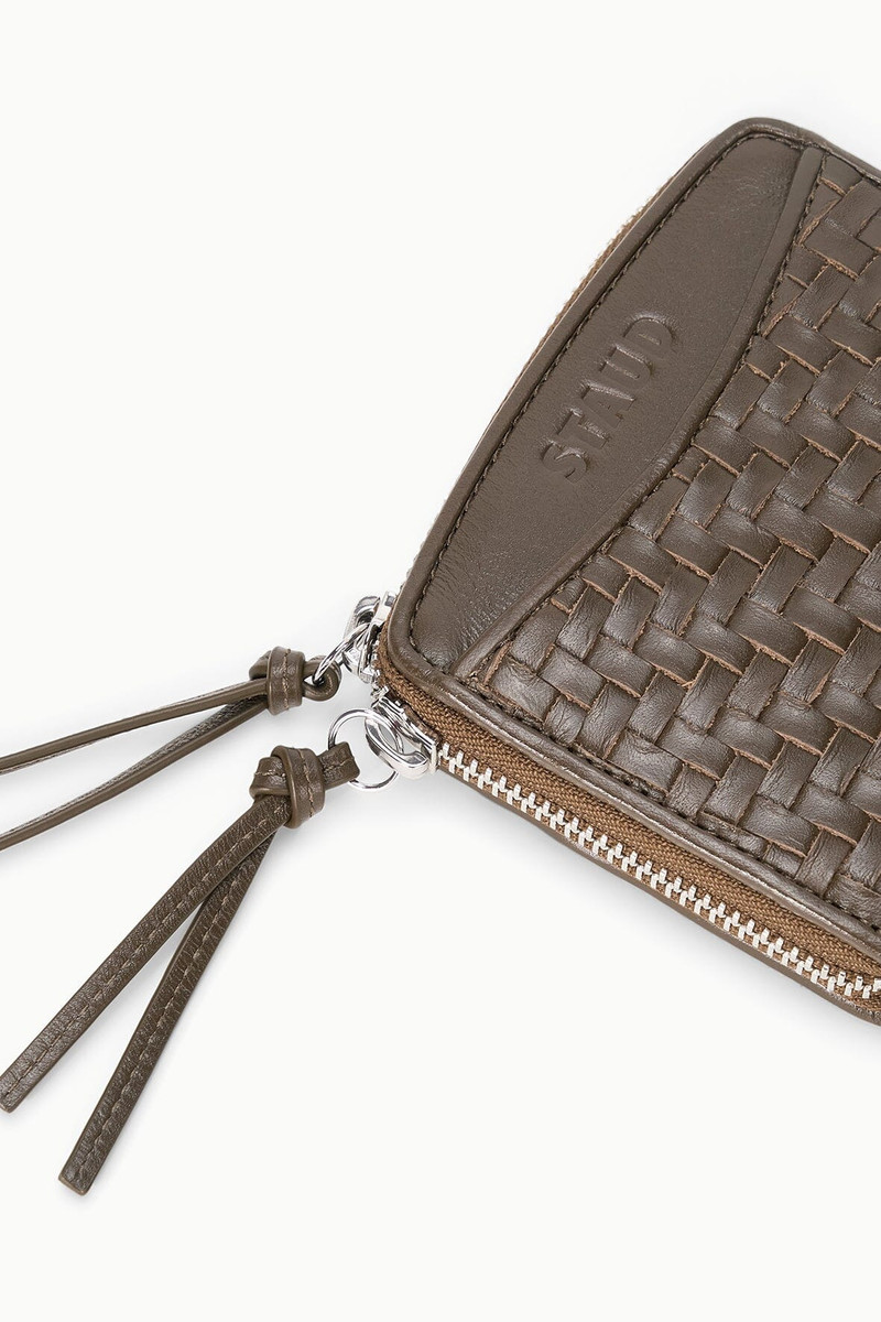 STAUD MAE HAND-WOVEN WALLET TRUFFLE 3