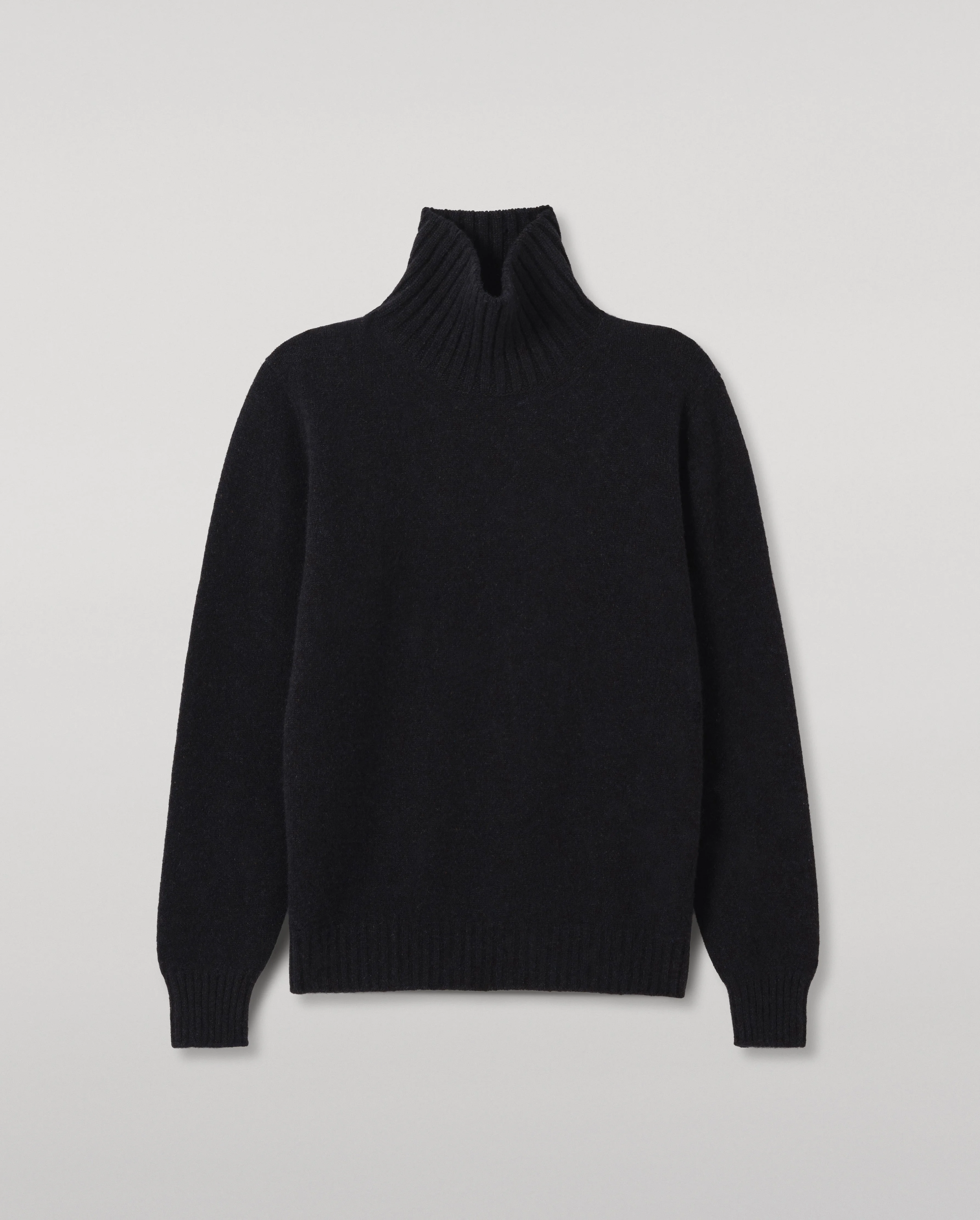 MacKintosh Roll Neck Blue Donegal Cashmere Jumper - 1