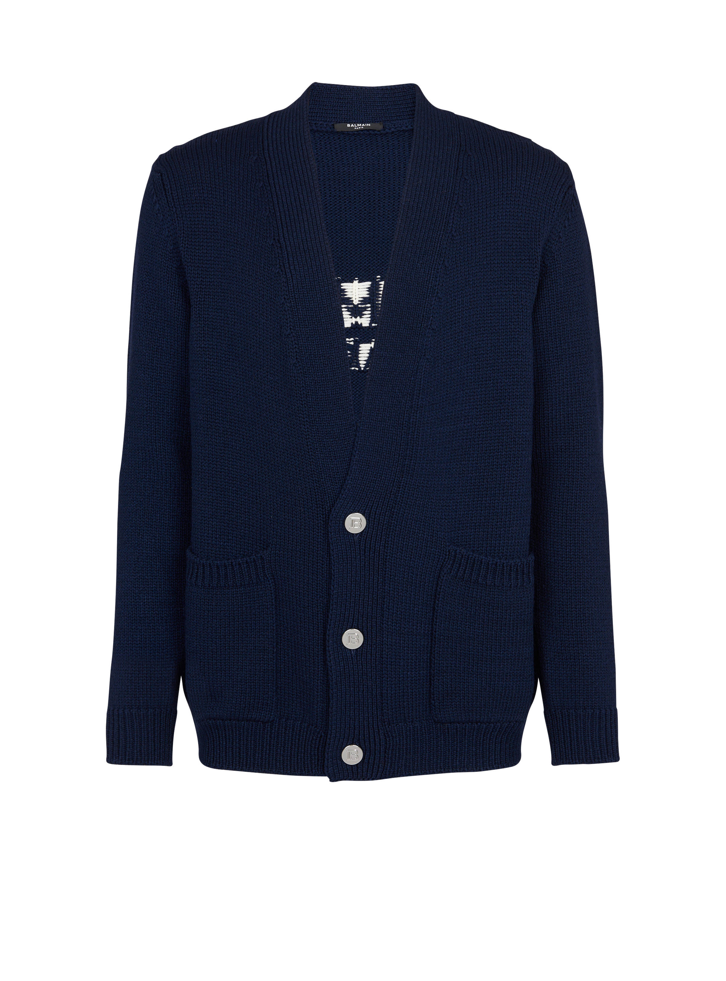 Balmain Paris logo knit cardigan - 1