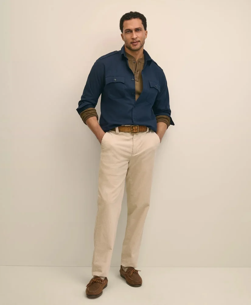 Regular Fit Wide-Wale Corduroy Pants - 1